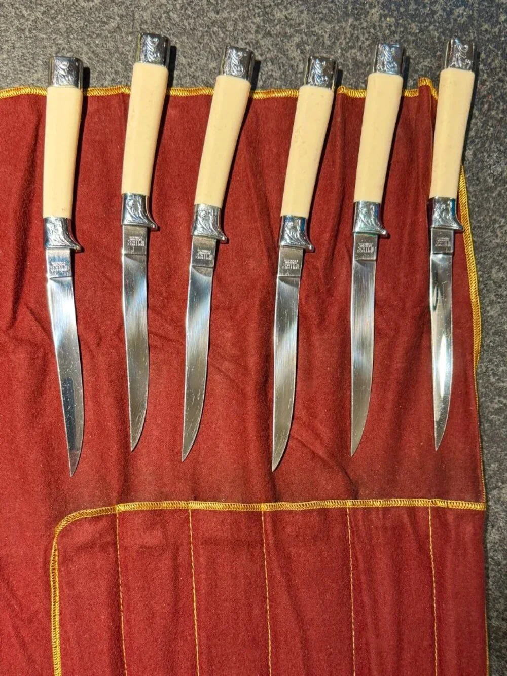 Hoffritz Cutlery Set of 6, Premium Vintage Stainless Steel German Steak Knives - Picture 5 of 7